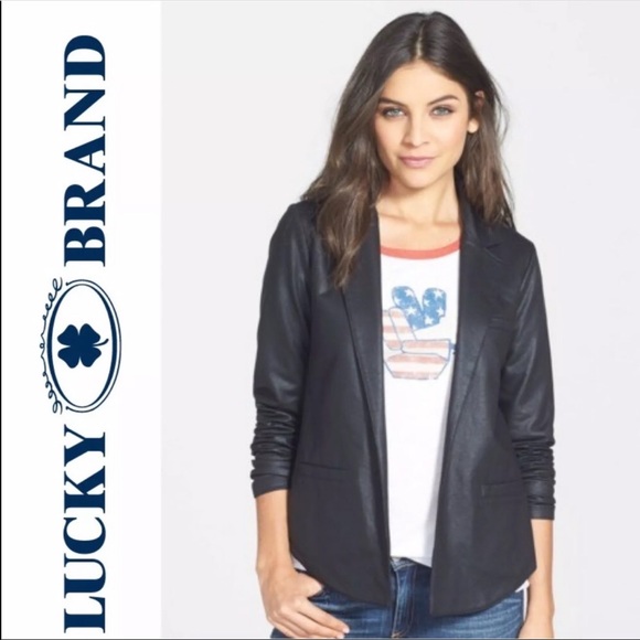 Lucky Brand Blazer Open Front Black Jacket - Picture 8 of 8